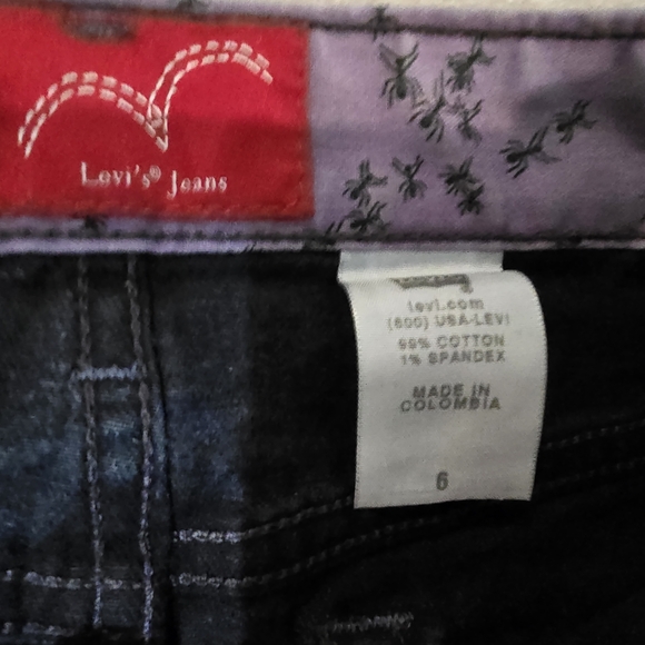 VINTAGE Levis Spider Dark Denim Mini Skirt Size 6 Medium Zipper Going Out Small - Picture 6 of 11